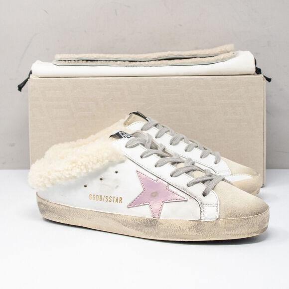 Golden Goose Super-Star Sabot White/Pink Leather, Size 37 EU (7 US) - Picture 1 of 8